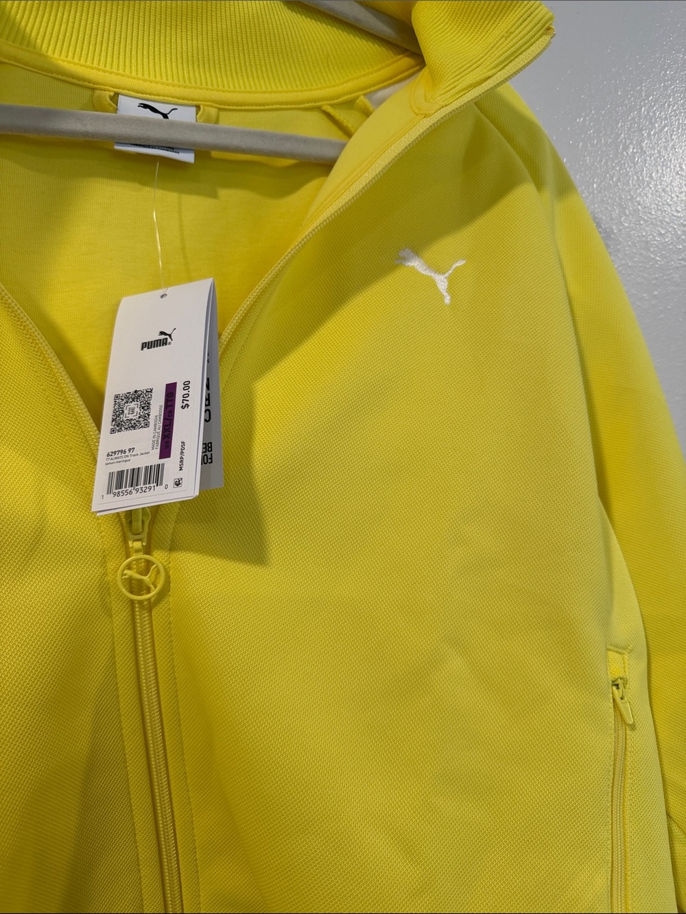 Puma Women's Yellow Full-Zip Sport Jacket - Picture 3 of 3